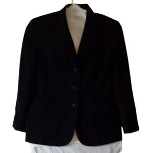Votre Nom Paris Vintage Black Buttoned Front Fully Lined Blazer- Size: 3-Rare!